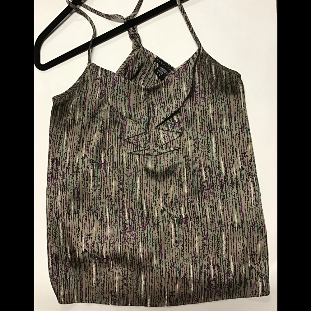grey and purple tank